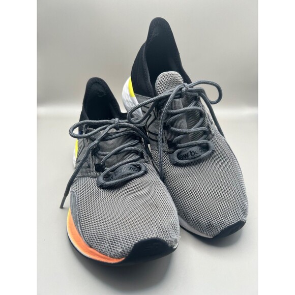 New Balance Fresh Foam Roav Boys Gray Black Orange Running Athletic Shoes Size 4 - Picture 1 of 7